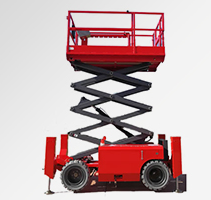 商場內部裝修升降平臺車用于高處作業(yè)